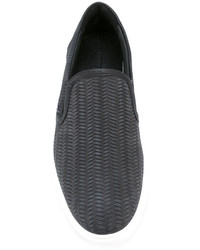 schwarze Slip-On Sneakers aus Leder von Jimmy Choo