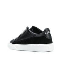 schwarze Slip-On Sneakers aus Leder von Hogan