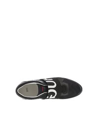 schwarze Slip-On Sneakers aus Leder von Hugo Boss
