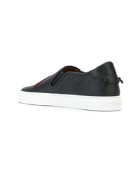 schwarze Slip-On Sneakers aus Leder von Givenchy