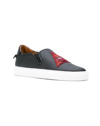 schwarze Slip-On Sneakers aus Leder von Givenchy