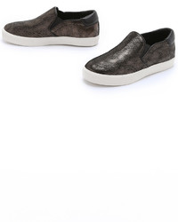 schwarze Slip-On Sneakers aus Leder von Ash