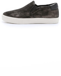 schwarze Slip-On Sneakers aus Leder von Ash