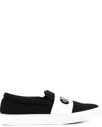 schwarze Slip-On Sneakers aus Leder von Joshua Sanders