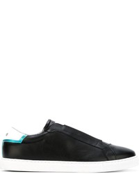 schwarze Slip-On Sneakers aus Leder von Just Cavalli