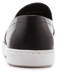 schwarze Slip-On Sneakers aus Leder von IRO