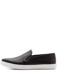 schwarze Slip-On Sneakers aus Leder von IRO