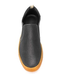 schwarze Slip-On Sneakers aus Leder von Officine Creative