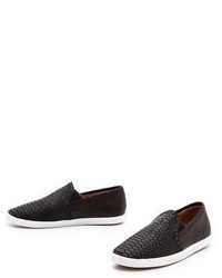 schwarze Slip-On Sneakers aus Leder von Joie