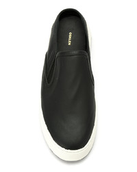 schwarze Slip-On Sneakers aus Leder von OSKLEN