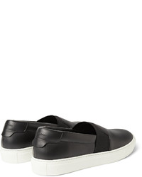 schwarze Slip-On Sneakers aus Leder von Balenciaga