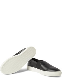 schwarze Slip-On Sneakers aus Leder von Balenciaga