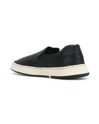 schwarze Slip-On Sneakers aus Leder von OSKLEN