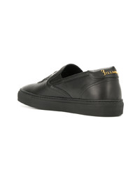 schwarze Slip-On Sneakers aus Leder von Billionaire