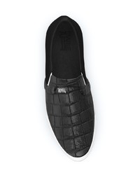 schwarze Slip-On Sneakers aus Leder von Swear