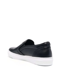 schwarze Slip-On Sneakers aus Leder von Roberto Cavalli