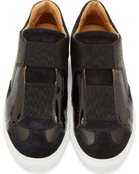 schwarze Slip-On Sneakers aus Leder von Maison Martin Margiela