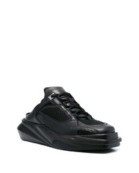 schwarze Slip-On Sneakers aus Leder von 1017 Alyx 9Sm