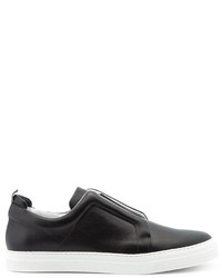 schwarze Slip-On Sneakers aus Leder von Pierre Hardy