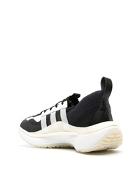schwarze Slip-On Sneakers aus Leder von Y-3