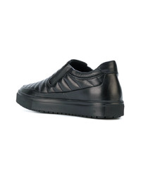 schwarze Slip-On Sneakers aus Leder von Baldinini