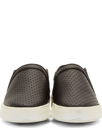 schwarze Slip-On Sneakers aus Leder von Rag and Bone