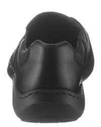 schwarze Slip-On Sneakers aus Leder von Rieker