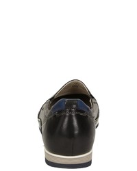 schwarze Slip-On Sneakers aus Leder von Sioux