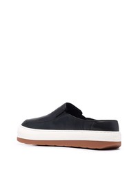 schwarze Slip-On Sneakers aus Leder von Sunnei