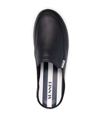 schwarze Slip-On Sneakers aus Leder von Sunnei