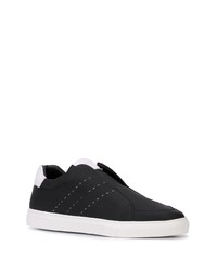 schwarze Slip-On Sneakers aus Leder von Harrys Of London