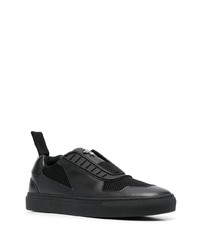 schwarze Slip-On Sneakers aus Leder von Ferrari