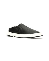 schwarze Slip-On Sneakers aus Leder von OSKLEN