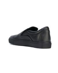 schwarze Slip-On Sneakers aus Leder von Aiezen