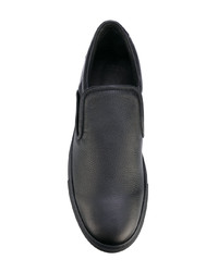 schwarze Slip-On Sneakers aus Leder von Aiezen