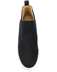 schwarze Slip-On Sneakers aus Leder von Eleventy