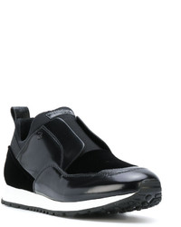 schwarze Slip-On Sneakers aus Leder von Tod's