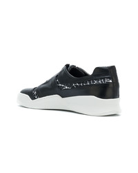 schwarze Slip-On Sneakers aus Leder von Last Sole
