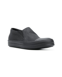 schwarze Slip-On Sneakers aus Leder von Rick Owens DRKSHDW