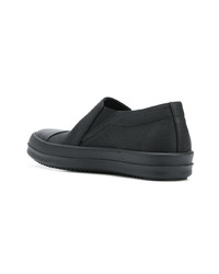 schwarze Slip-On Sneakers aus Leder von Rick Owens DRKSHDW