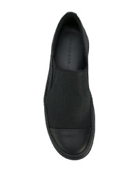 schwarze Slip-On Sneakers aus Leder von Rick Owens DRKSHDW