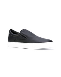 schwarze Slip-On Sneakers aus Leder von Aiezen