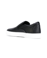 schwarze Slip-On Sneakers aus Leder von Aiezen