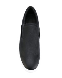 schwarze Slip-On Sneakers aus Leder von Aiezen