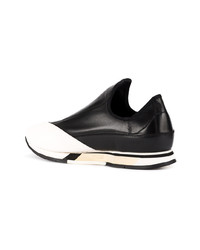 schwarze Slip-On Sneakers aus Leder von Artselab