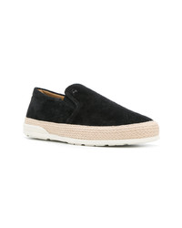 schwarze Slip-On Sneakers aus Leder von Hogan