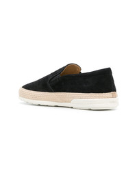 schwarze Slip-On Sneakers aus Leder von Hogan