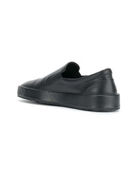 schwarze Slip-On Sneakers aus Leder von Jil Sander