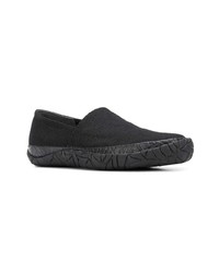 schwarze Slip-On Sneakers aus Leder von Issey Miyake Men