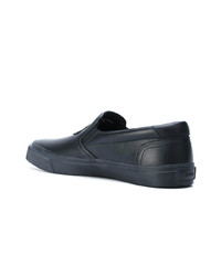 schwarze Slip-On Sneakers aus Leder von Kenzo